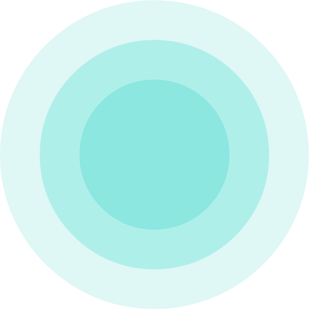 Simple turquoise circular graphic design